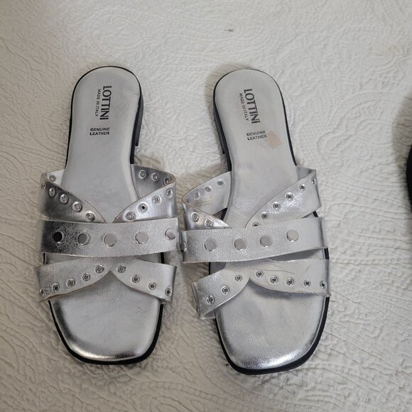 Silver Lottini Sandals Size 7 - Picture 1 of 1